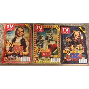 Wizard of‎ Oz, TV Guide Set of (3), 2000, No Lables!! (Scarce / Vintage)